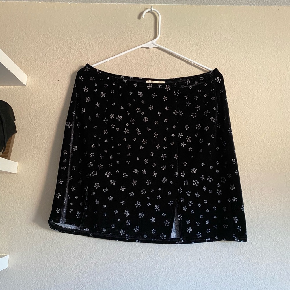 Floral Velvet Skirt